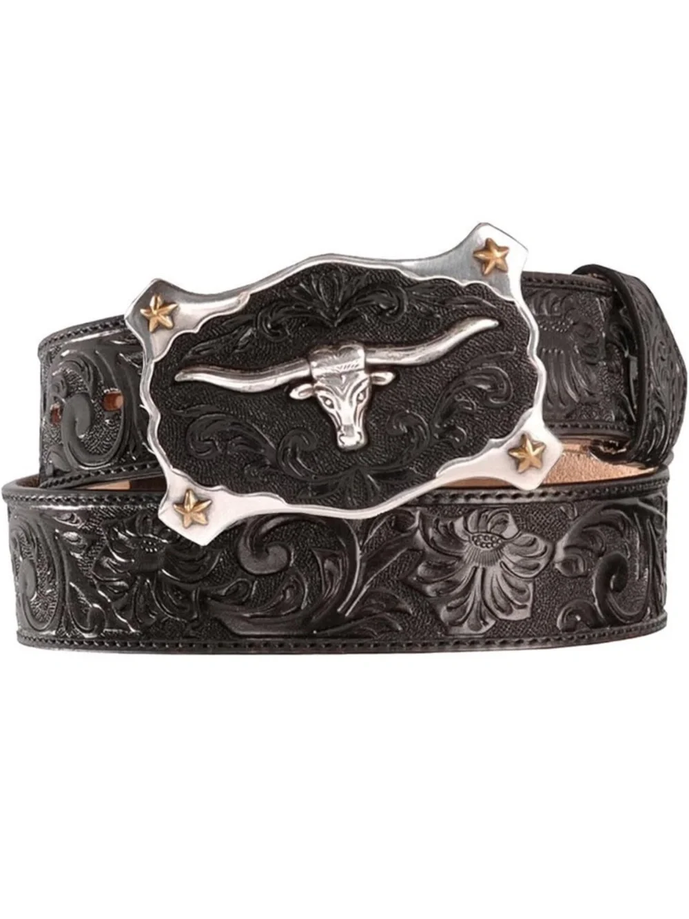 Justin Classic Long Horn Trophy Buckle & Belt